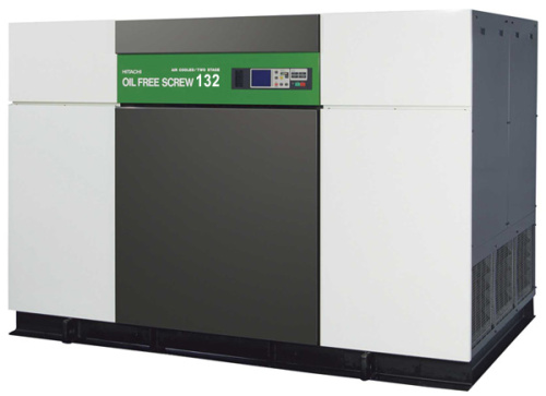 Безмасляный компрессор HITACHI DSP-132W5N2 (9,3 бара)